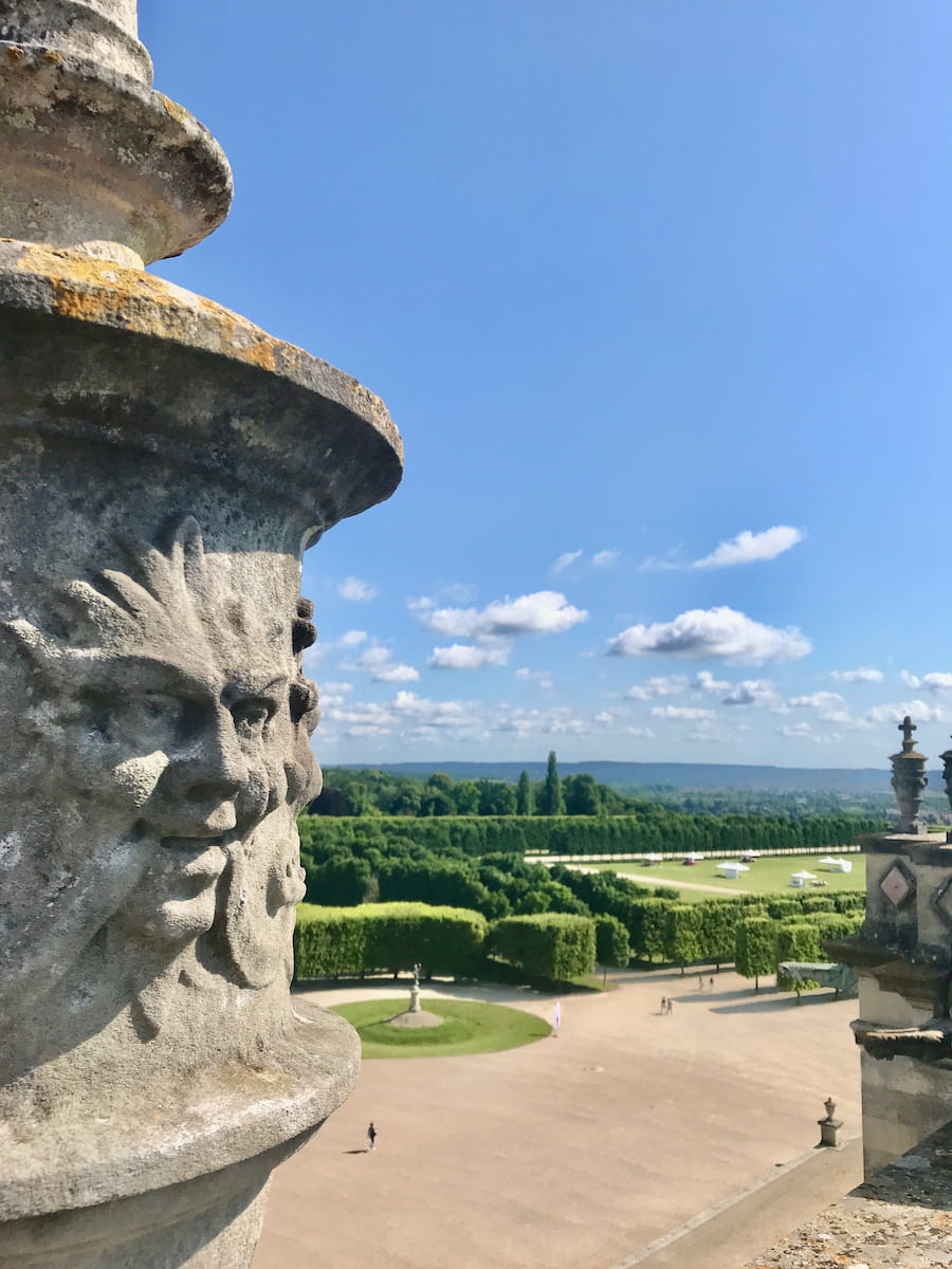 view of the royal gardens from the castle roof in Saint-Germain-en-Laye